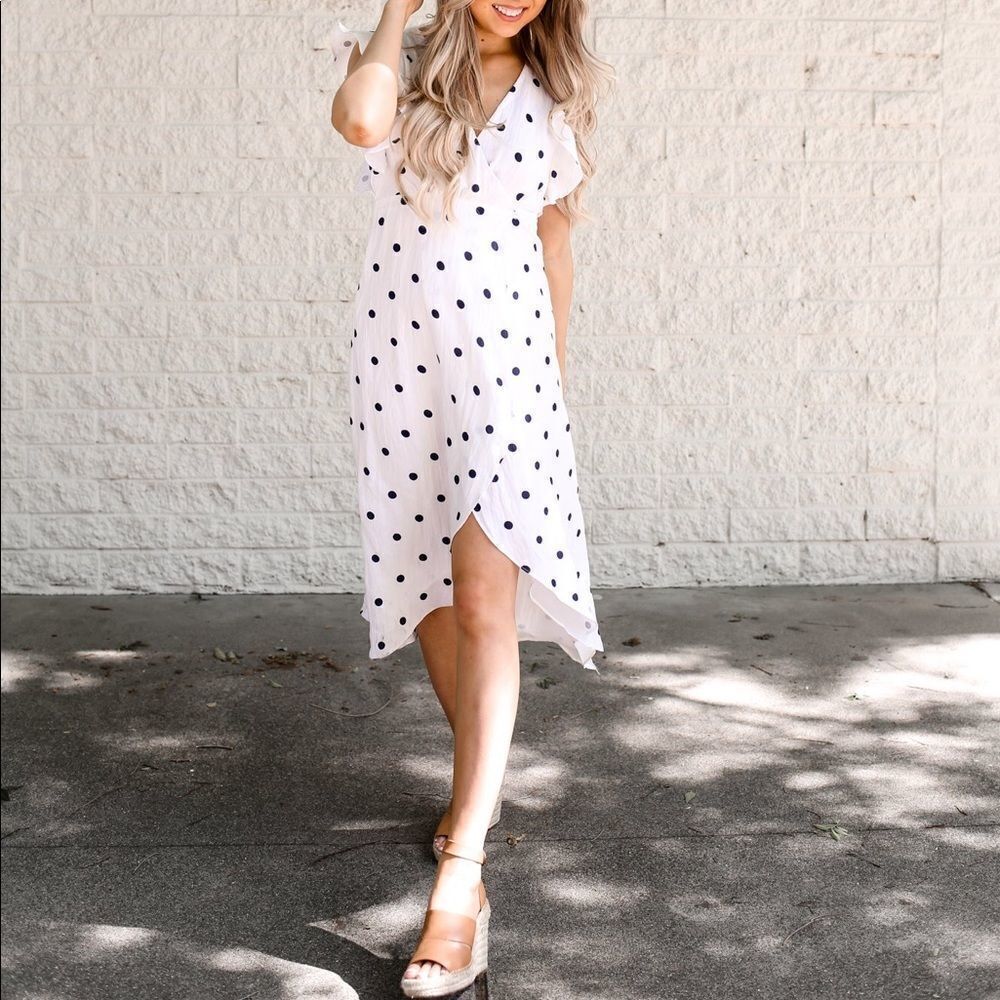 ✨ DAHLIA POLKA DOT WRAP DRESS ✨